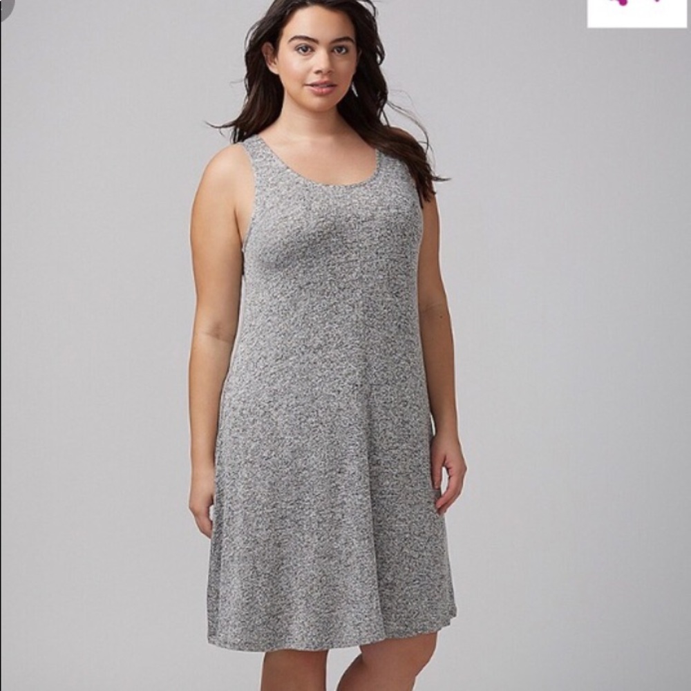 Lane Bryant Swing Tank Gray  Dress Sz 14/16